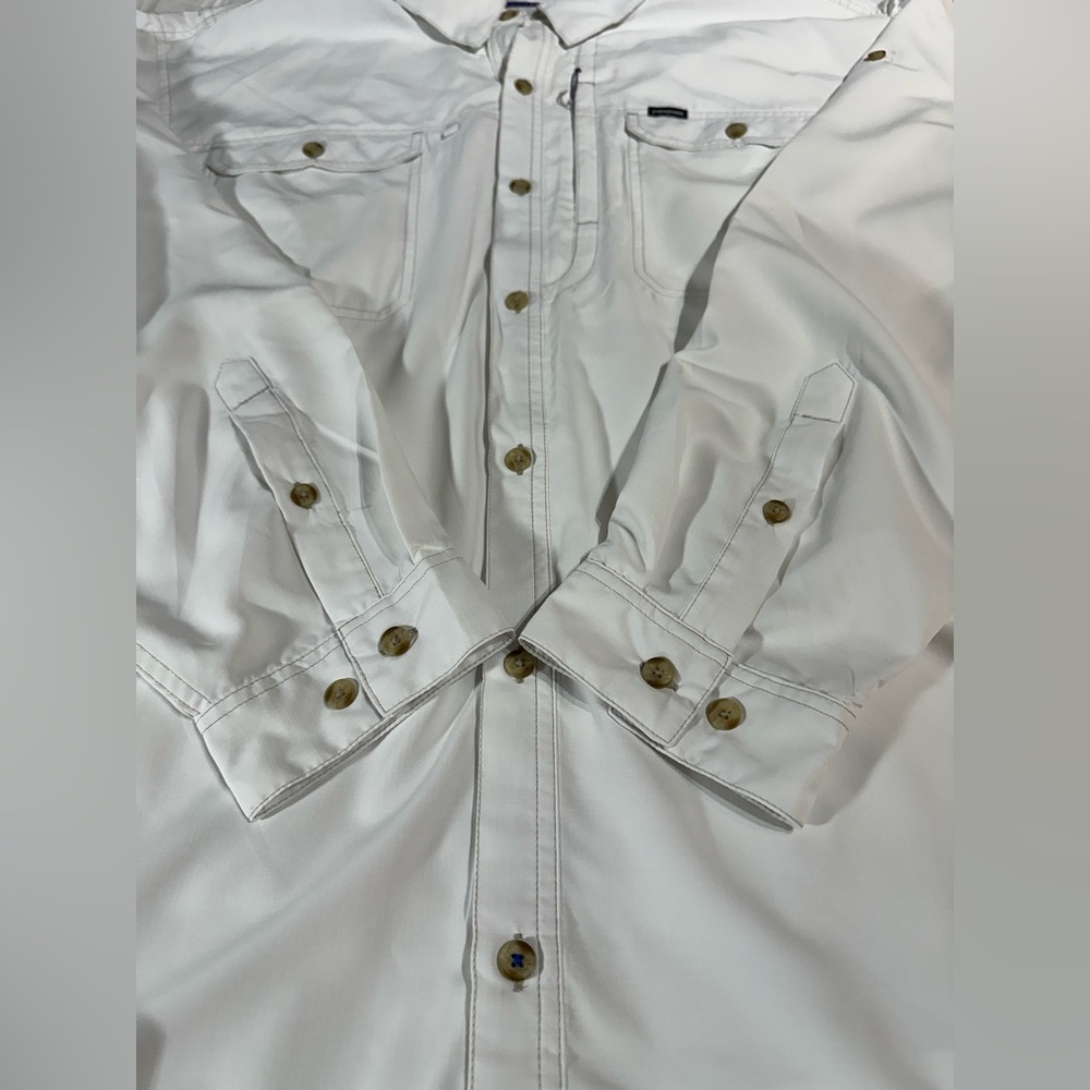 SPF Patagonia Sol Patrol II Shirt White Lightweight Button Up XXL - Picture 15 of 16